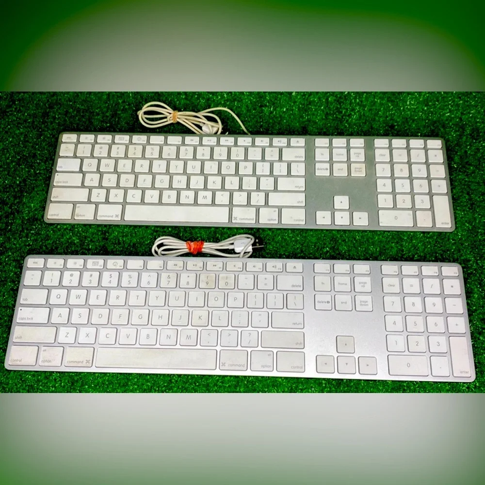 (Lots of 2) Genuine Apple Magic Keyboard A1243 Aluminum USB Wired